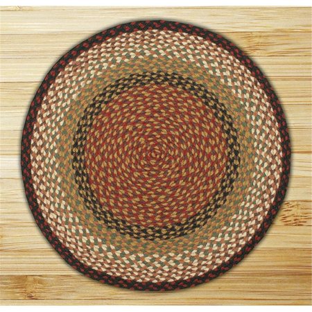 EARTH RUGS BurgundyMustard Round Rug 16019